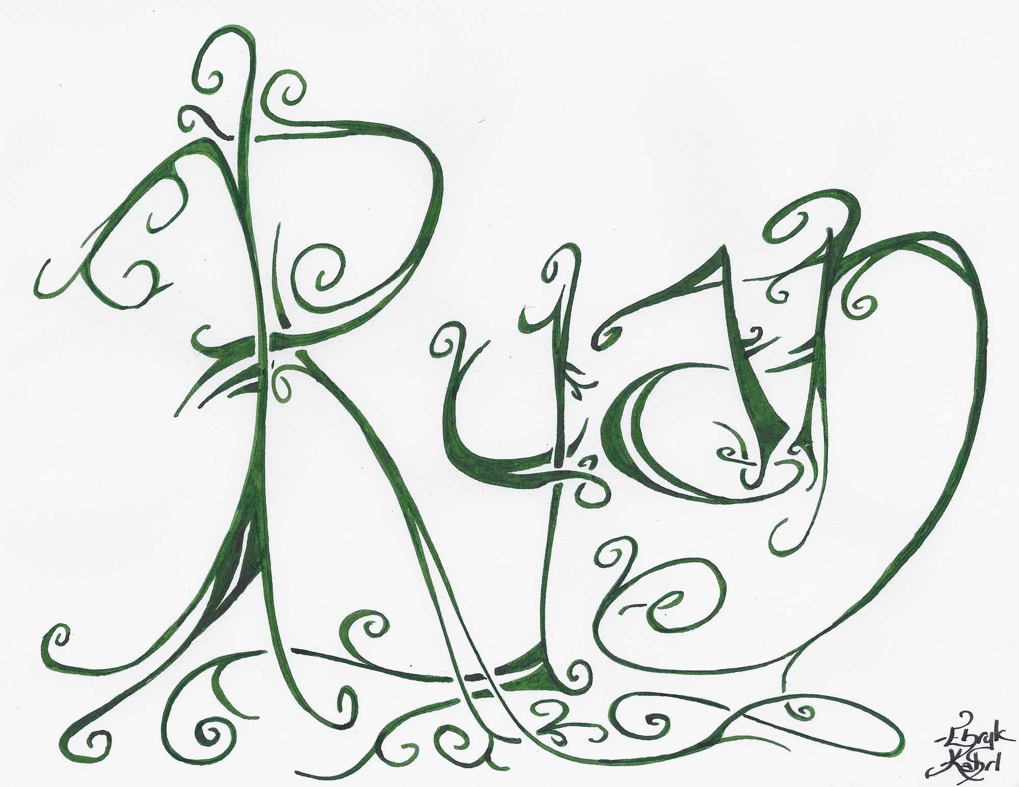 Calligraphy — Ryan name piece