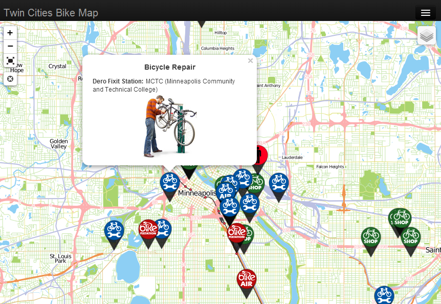 Twin Cities Bike Map